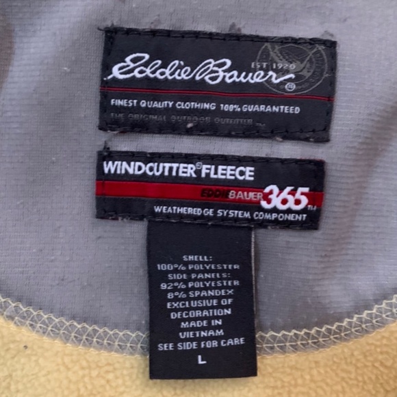 Eddie Bauer yellow fleece vest - Picture 3 of 3